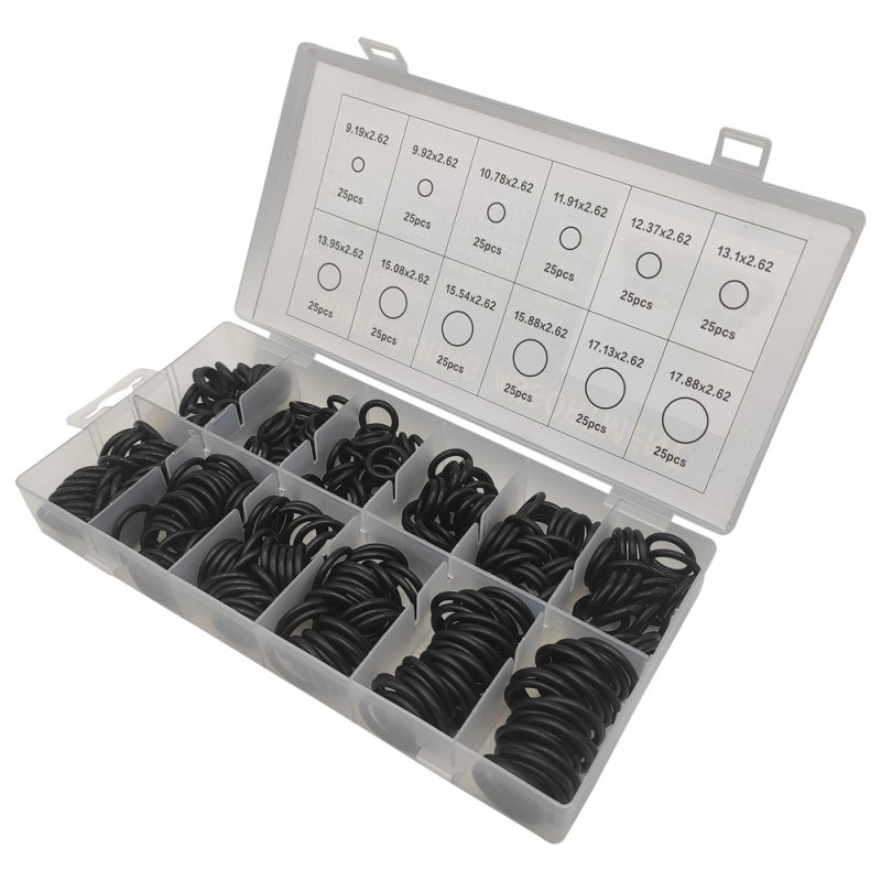 300pcs Rubber O-ring Kit 12 Sizes Washer Assortment Set Plumbing Gasket Seal Kit For Plumbing Faucet Repair box style random