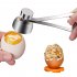 304 Stainless Steel Egg Shell Opener Cutter Cracker Separator for Removing Raw Soft or Hard Boiled Eggs  silver