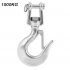 304 Stainless Steel Swivel Lifting Hook Steel Eye Hook With Latch Rigging Accessory 150KG