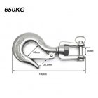 304 Stainless Steel Swivel Lifting Hook Steel Eye Hook With Latch Rigging Accessory 650KG