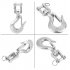 304 Stainless Steel Swivel Lifting Hook Steel Eye Hook With Latch Rigging Accessory 350KG