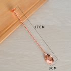 304 Stainless Steel Threaded Bar Spoon Swizzle Stick for Coffee Cocktail Mojito  Rose Gold