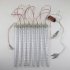 30CM Led Icicle Pick Light Set Of 8 IP65 Waterproof Meteor Shower Rain Light Garland Ice String Light For Christmas Decorations blue 220V EU plug