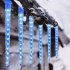 30CM Led Icicle Pick Light Set Of 8 IP65 Waterproof Meteor Shower Rain Light Garland Ice String Light For Christmas Decorations blue 220V EU plug
