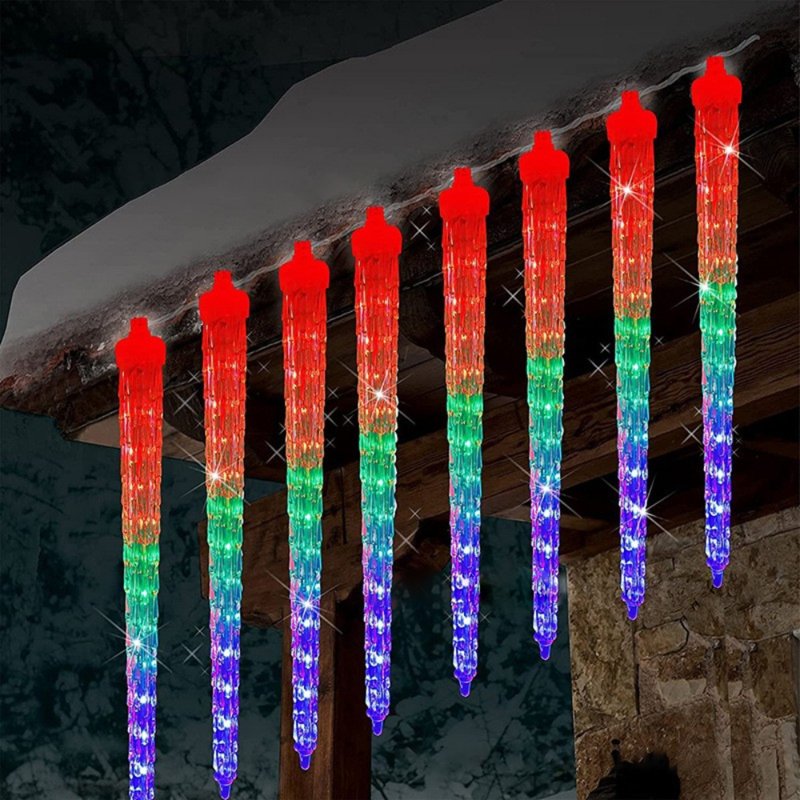 30CM Led Icicle Pick Light Set Of 8 IP65 Waterproof Meteor Shower Rain Light Garland Ice String Light