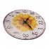30CM Retro Pastoral Style Sunflower Pattern Wall Clock for Home Living Room Decor 4 