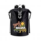 30L Outdoor Swimming Packing Waterproof Trekking Bag Sports Backpack Camping Equipment For Kayaking, Boating, Surfing, Fishing, Rafting, Swimming, Hiking A Black-Sunglasses Sun