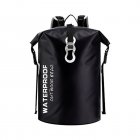 30L Outdoor Swimming Packing Waterproof Trekking Bag Sports Backpack Camping Equipment For Kayaking, Boating, Surfing, Fishing, Rafting, Swimming, Hiking D Black-WATERPROOF