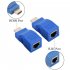 30M HDMI To RJ45 Network Cable Extender Converter Repeater Over CAT 5e CAT6 blue no