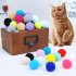 30Pcs Colorful Elastic Plush Balls Bite Resistant Molar Teeth Cleaning Toy for Cat