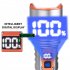 30W LED Flashlight  Battery Powered  Rechargeable  Adjustable Focus  5 Light Modes  Zoomable  IPX4 Waterproof 1500 Lumen Super Bright Flashlight    No batteries i