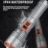 30W LED Flashlight  Battery Powered  Rechargeable  Adjustable Focus  5 Light Modes  Zoomable  IPX4 Waterproof 1500 Lumen Super Bright Flashlight    No batteries i