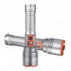 30W LED Flashlight, Battery Powered, Rechargeable, Adjustable Focus, 5 Light Modes, Zoomable, IPX4 Waterproof 1500 Lumen Super Bright Flashlight﻿ No batteries included