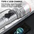 30W LED Flashlight  Battery Powered  Rechargeable  Adjustable Focus  5 Light Modes  Zoomable  IPX4 Waterproof 1500 Lumen Super Bright Flashlight    No batteries i