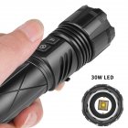 30W LED Mini Flashlight Type-c Charging XHP70 Strong Light Aluminum Alloy Hand Lantern