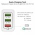 30W QC 3 0 Fast Quick Charger 3 Port USB Hub Wall Charger Adapter gray U S  regulations