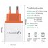 30W QC 3 0 Fast Quick Charger 3 Port USB Hub Wall Charger Adapter Orange European regulations