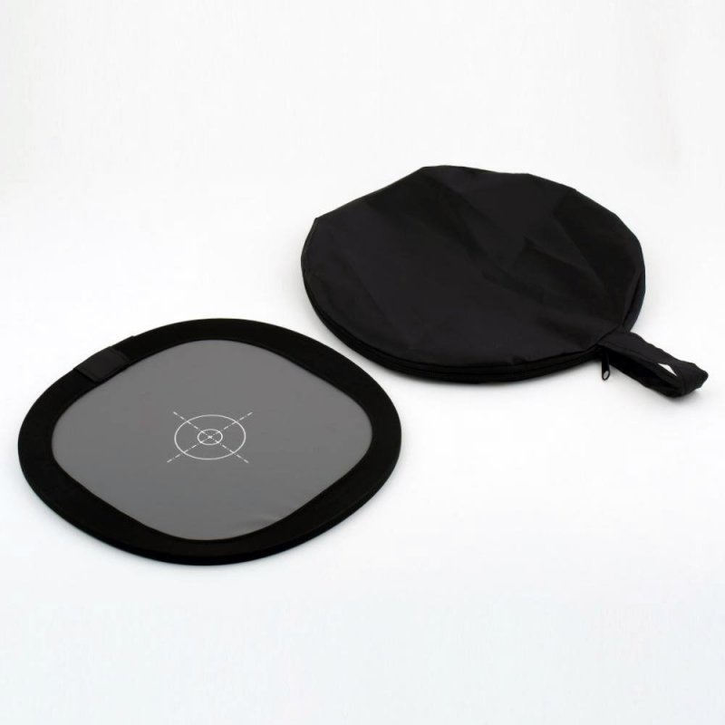 30cm 18% Foldable Gray Card Reflector White Balance Double Face Focusing Board with Carry Bag