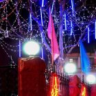 30cm 96LED 8 Tube Waterproof Shower Meteor Rain Light for Wedding Garden Home Party Christmas Xmas Decoration Tree Lights