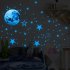 30cm Blue Moon 435pcs Blue Luminous Moon Star Sticker 166pcs Star Decal Decoration 30cm blue moon