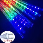 30cm LED Meteor Shower Rain Lights IP65 Waterproof High Brightness Fairy Lights For Garden Path Yard Decoration ( EU Plug) colorful
