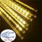 30cm LED Meteor Shower Rain Lights IP65 Waterproof High Brightness Fairy Lights For Garden Path Yard Decoration ( EU Plug) Warm White