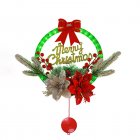 30cm Reusable Christmas Wreath With LED Lights Battery Powered Artificial Wreath For Front Door Wall Window Farmhouse Decoration Christmas wreath B