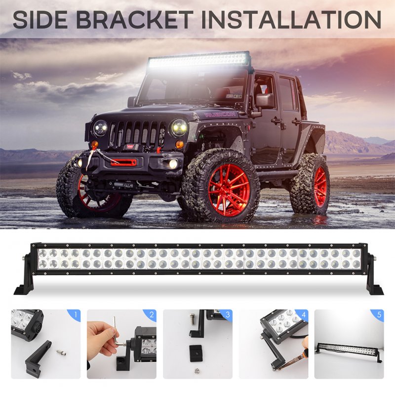 30inchs 2 Rows 300W LED Off-road Car Roof Headlights Long Strip Bar Lights 30 inches
