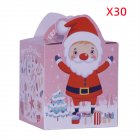 30pcs Cartoon Merry Christmas Treat Boxes for Candy Biscuit Gift Packaging Box