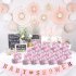 30pcs Keyring Set Including Elephant Keychains Organza Drawstring Bags Thank You Tags Baby Shower Favors Guests Return Gifts pink