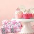 30pcs Keyring Set Including Elephant Keychains Organza Drawstring Bags Thank You Tags Baby Shower Favors Guests Return Gifts pink