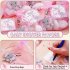 30pcs Keyring Set Including Elephant Keychains Organza Drawstring Bags Thank You Tags Baby Shower Favors Guests Return Gifts pink