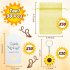 30pcs Sunflower Keychains Set With Organza Bags Thank You Tags Wedding Birthday Party Thanksgiving Gift For Baby Shower Decorations with balloons set