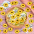 30pcs Sunflower Keychains Set With Organza Bags Thank You Tags Wedding Birthday Party Thanksgiving Gift For Baby Shower Decorations with balloons set