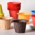 30pcs pack Anti oil Cups Thickened Greaseproof Paper Colorful Cake  Cups Brown