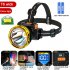 30w Led Headlights High Brightness Strong Light USB Rechargeable Outdoor IPX4 Waterproof Head Lamp Camping Equipment yellow light