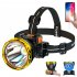 30w Led Headlights High Brightness Strong Light USB Rechargeable Outdoor IPX4 Waterproof Head Lamp Camping Equipment yellow light
