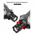 30w Xhp160 Led Headlamp 170 Degree Adjustable Telescopic Zoom Type c Rechargeable Head Lights With Led Battery Indicator   without battery 