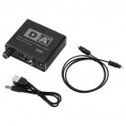 32-192k Digital To Analog Audio Converter Receiver Volume Adjustment Bidirectional Toslink To Coax Audio Adapter Host power cord Optical cable