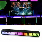 32 Led RGB Sound  Control  Light Voice Activated Pickup Music Rhythm Light Sound Reactive Led Light Bar D08 black