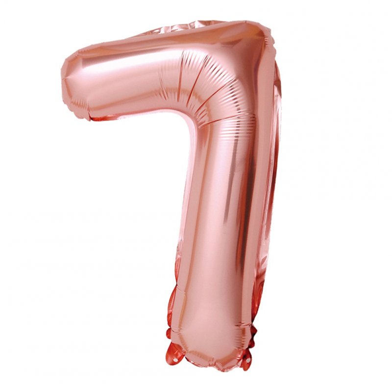 32-inch Rose Gold Digital  Aluminum  Film  Balloons 0-9 Number Party Venue Decoration Props Balloon 7