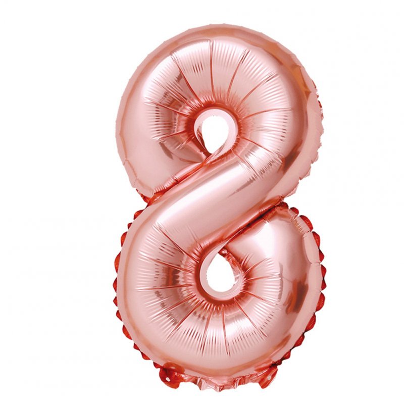 32-inch Rose Gold Digital  Aluminum  Film  Balloons 0-9 Number Party Venue Decoration Props Balloon 8