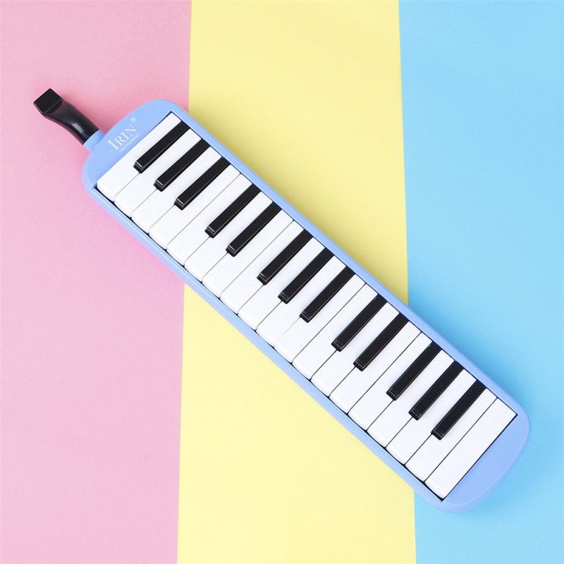 32-key Piano Professional Playing Musical Instrument with Mouthpiece + Long Hose blue_32 keys