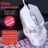 3200DPI Adjustable Usb Glowing Wired G12 Mouse Game Macro Programming Computer Optical Mouse 6 Keys Gaming Mouse White silent version
