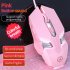 3200DPI Adjustable Usb Glowing Wired G12 Mouse Game Macro Programming Computer Optical Mouse 6 Keys Gaming Mouse Pink audio version