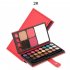 33 Colors Professional Eyeshadow Matte Shimmer Palette Blush Eyebrow Powder with Brush Makeup Kit  Watermelon red