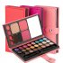 33 Colors Professional Eyeshadow Matte Shimmer Palette Blush Eyebrow Powder with Brush Makeup Kit  Watermelon red