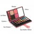 33 Colors Professional Eyeshadow Matte Shimmer Palette Blush Eyebrow Powder with Brush Makeup Kit  Rose red