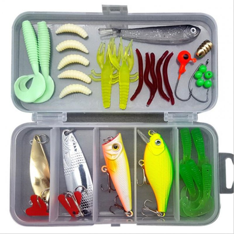33pcs/set Lure Fish Bait Fishing Gear Accessories Kit 33PCS