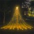 350led Christmas Waterfall Lights 11ft 8 Modes Holiday Party Lamps for Outdoor Yard Decks Balconies Decor Warm White